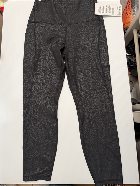 lululemon athletica Pants - lululemon athletica Charcoal Patterned Align Pant 25" pockets